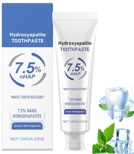 Hydroxyapatite Toothpaste, for Enamel Protection - Formula with 6 Probiotics, for Sensitive Teeth and Whitening, Teeth Strengthening, Gentle Mint, Fresh Breath, Fluoride-free Enamel Repair (1)