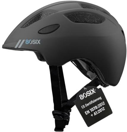 80SIX Kinder Fahrradhelm CE-geprüft leicht verstellbar 46-58cm | Für Mädchen, Jungen & Jugendliche. Geprüfte Sicherheit für Bike, Skate & Scooter. Für Kinder ab 2 Jahren