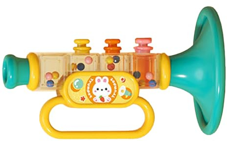 CFTGIW Trompete Spielzeug Niedliche Cartoon Bright Colors Multi Funktionales Trompetenmusik Spielzeug für Frühe Bildung Blau Trompete Toytrumpet Musik Spielzeug Trompete Spielzeug Trumpettoy (Blue)