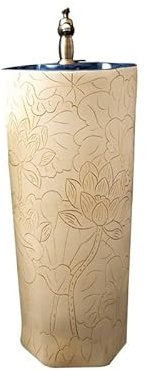 Lavabi da Appoggio Lavabo a Colonna in Ceramica da Bagno for Esterni Terra Lavandino da Bagno