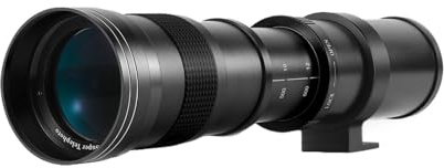 Camera Lens, Téléobjectif Super Manuel 420-1600mm F/8.3, Compatible avec Sony A58 NEX-3NL A7 A7R A6000 A6500 HX300 RX100II HX50,Parts
