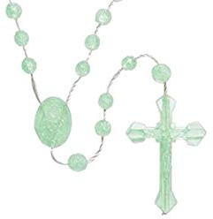 Leuchtende Rosenkranz, Nylon, bedruckt, tragbar, 100 Stück