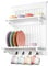 Elegant Brands Aston Kitchen Plate Rack Wall Mounted White Wooden Contemporary Design
