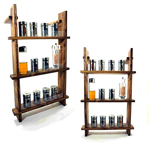 FloMi Gewürzregal Schrankaufsatz – Stecksystem keine Montage – Spice Rack - Holz – Handgemacht Made in Germany