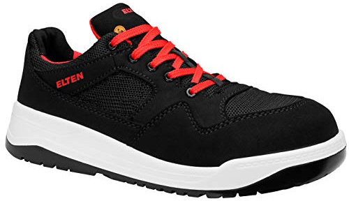 ELTEN Lakers Black Low ESD S1PS | Sicherheitsschuhe für Damen & Herren, Kunststoffkappe, leicht, atmungsaktiv, Gr. 47