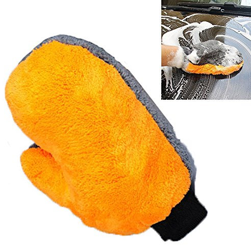 DUBENS Guante de microfibra para lavado de coche de, de microfibra extremadamente absorbente y suave, esponja para una limpieza impecable del coche y un limpiador de llantas óptimo