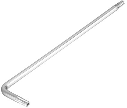 Sourcingmap Long Tamper Proof Torx Star Key Bit Wrench L-Shape Nickel Plating T10