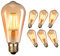 massway LED Edison Vintage Glühbirne, Retro LED Edison Glühlampe E27 (4W / 220V) 2400-2600K Amber Warmweiß Retro-Licht, antike Lampe im Vintage-Stil im Haus Café Bar usw- 6 Stück