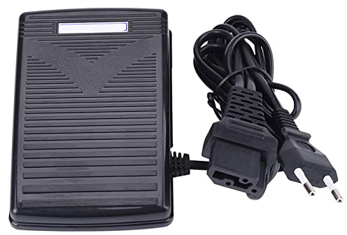 Akozon Nähmaschine Fußsteuerung Pedal EU Stecker 200-240V Home Nähmaschine Fußpedal Elektronische Fußsteuerung Pedal Variable Speed Controller mit Netzkabel