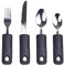 Cutlery Set Easy Grip, 4 Piece. Chunky Handles, Ideal Eating Aid for The Disabled, Elderly, Visually Impaired & Sufferers of Arthritis, Parkinson's Disease, Tremors and Weakened Grasp