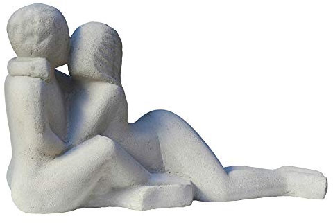 STONE art & more Couple, Liebespaar, Liegendes Paar, 80 cm, Steinfigur, Steinguss, frostfest
