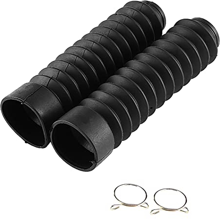 Couvercle de Fourche Avant 230x28mm Couvre-Bottes à Fourche Courte(Noir)+Soufflet de Fourche Soufflet de Fourche Soufflet de Fourche Moto 41mm Soufflet de Fourche Moto 41mm Soufflet de