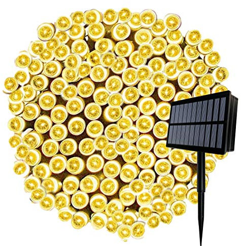 FANSIR Solar String Lights, 164ft 500 LED Outdoor String Solar Powered Fairy Lights Waterproof 8 Modes Garden Decorative Lights for Tree, Patio, Garden, Yard, Home, Wedding, Party(Warm White)
