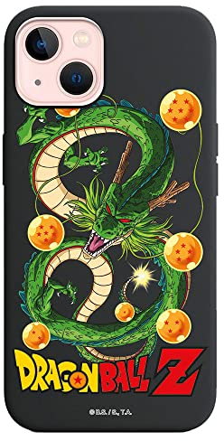 Personalaizer Originalhülle kompatibel mit iPhone 13, Schwarz mit einem Design von Dragon Ball Z Shenron und Kugeln