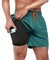 ineepor Maillot de Bain Homme 2 in 1 Tight Liner Short de Bain Homme Zip Pocket Maillot de Bain Short de Surf Short de Plage Short de Boxe Séchage Rapide,Bleu,XXL