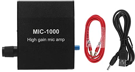 Kadimendium Mikrofonverstärker Mic Audio Amp aus Aluminiumlegierung 1000-fache Verstärkung Zubehörset Kit Home Audio Power Amplifier System Kit