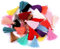 HAOBIN 100 StüCk Quasten AnhäNger Troddel AnhäNger 3cm Bunte Quasten Quaste AnhäNger Charme Baumwolle Quaste AnhäNger Mini Fransen Mini Quasten Gut FüR Diy Schmuck,Ohrringe,ArmbäNder,SchlüSselanhäNger