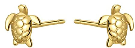 Ayoiow Ohrstecker Mädchen, Ohrhänger Mädchen Schildkröte Ohrringe Gold Schmuck Ohrringe Damen