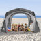 UNICAMPER Strandzelt, 12 x 3,6 m, großes Pop-Up-Baldachin mit 2 Seitenwänden, Sonnenschutz, regenfest, wasserdicht, für Campingausflüge, Hinterhof-Spaß, Angeln, Partys oder Picknicks (Gary)