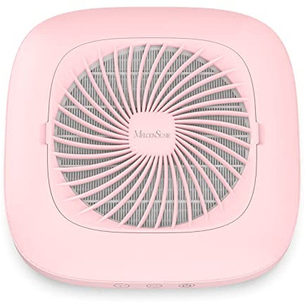 MelodySusie Aspirateur à Manucure Ongles Professionnel Ventilateur Collecteur de Poussière d'Ongles Faible Bruit Aspirateur de Table Puissant pour la Manucure au Salon ou à la Maison (Rose)