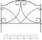 Relaxdays Recinzione per Aiuole, Set 6 Pannelli per Cortile e Giardino, Bordure Vintage, Ferro, H x L: 43 x 55 cm, Nero
