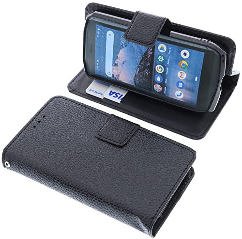 foto-kontor Funda Compatible con Cubot Pocket Estilo Libro Negra Protectora