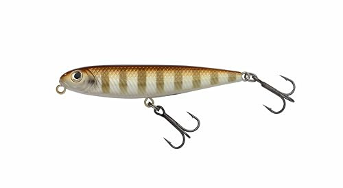 Berkley Pulse Slurp Oberflächenköder | Topwater Stickbait für Barsche, Hechte, Zander und Forellen | Walk-The-Dog-Action-Hardbait | Süßwasser- und Salzwasser-Raubfischköder | 6,5 cm, Goldie