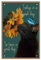 CREATCABIN Metallschild Mit Katze Sonnenblume Schwarze Katze Dekoration Vintage-Retro Aufhängen Eisenmalerei Poster Plakette Für Drinnen Draußen Badezimmer Café Bauernhof Lustige Geschenk 30x 20cm