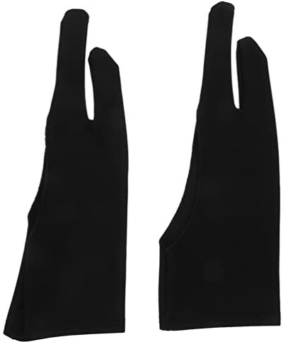 Milisten 3st Kunst Handschuhe Gebogene Handschuhe Mit Fingern Künstlerhandschuhe Wischfest Handschuhe Skizzieren Zeichenhandschuh 2 Finger Student Stift-Display -Stoff Anzahl