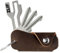 EL BICHO® Vigo I Leder Key-Organizer mit ZLIP® and Slide Einkaufswagenlöser aus Edelstahl, Schlüssel-Organizer für Schlüsselbund, Schlüsseltasche Organisator Etui für 1-6 Schlüssel (Coffee)