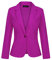 MINTLIMIT Giacca da donna casual, da lavoro, con tasche, a maniche lunghe, con bottoni, Vt-viola #2, L