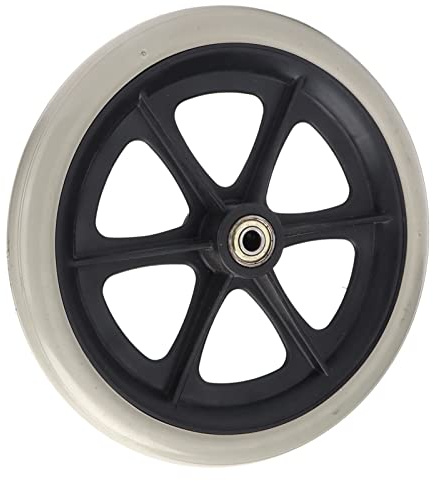 Rollstuhlräder Ersatz 20,3 cm Grau Mit Rutschfester Oberfläche Hochwertigen Kugellagern Und Leichtgängiger Laufruhe Für Standard Rollstühle