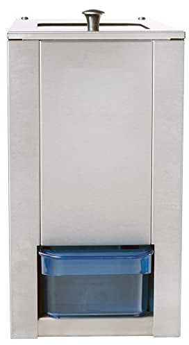 MBH - Triturador de hielo industrial TR3 INOX para hostelería. Picadora de hielo profesional de acero inoxidable con almacenaje de 1 Kg para bar y restaurante.