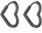 Jrêveinfini Herz Ohrringe Creolen Schwarz Silber 925 Damen Mädchen Kinder, Herz Creolen Schwarz Silber 925, Modeschmuck Ohrringe Nickelfrei Damen, Weihnachten Geschenk für Frauen Mädchen Mama