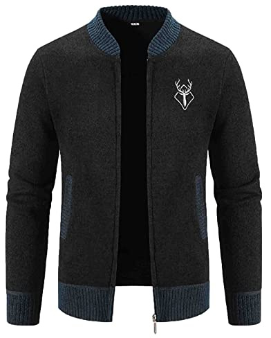 2025 Trachtenjacke Herren - Strickjacken Langarm Sportlich Trachtenjanker Leicht Modern Cardigan Trachten Freizeitjacke M-4XL
