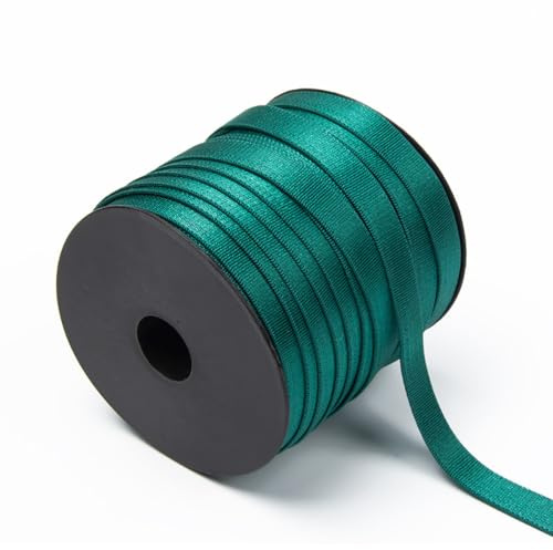 Wambere 10m 8mm Breit Elastisches Band,Gummiband zum Nähen,Gummilitze Elastisches Zum Nähen,Elastic Band Elastisches Farbband für DIY Handwerk Basteln Unterwäsche BH-Träger Kleidung Gürtel,Dunkelgrün