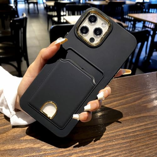 FORLUZ Schutzhülle für iPhone 15, 14 Pro Max, Silikonhülle für iPhone 13, 11, 12 Pro Max, 15 Plus, stoßfest, schwarz, für iPhone 12 ProMax