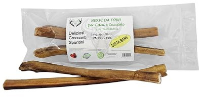 ARTISAN GIFT CO Ochsenziemer für Hunde - 100% Trockenfleisch Hundeleckerlis, geeignet für die Barf-Diät - Ochsenziemer Hunde - Länge 30 cm. - Packung 2 STK