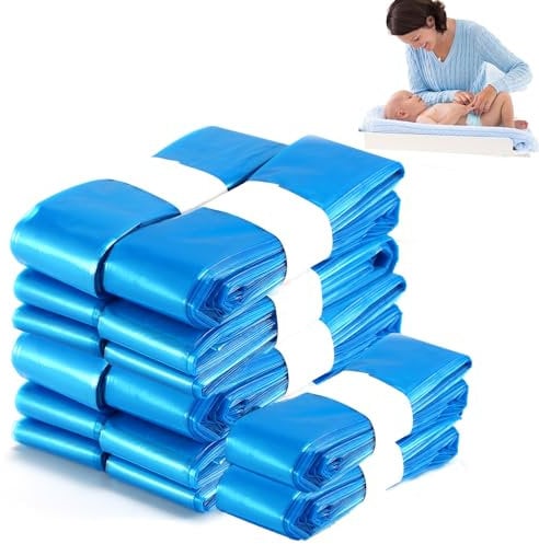 10 Pack Nappy Bin Refills, Scented Nappy Bags Diaper Pail Refill Bags Compatible With Tommee Tippee/Twist and Click/Genie/Angelcare Refill Cassettes (Blue)