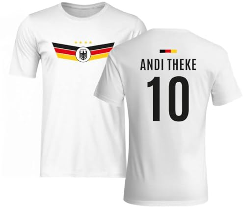 Deutschland T-Shirt - Name - Fußball-Trikot lustig mit Spruch und Fahne - WM 2026 Weltmeisterschaft