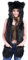 Itkcozcg Modisches Accessoire, für Damen und Herren, Plüsch, Tier, Wolf, Schal, Mütze mit Pfoten, Handschuhe, dick, Winter, warme Ohrenklappe, Schwarz , One size