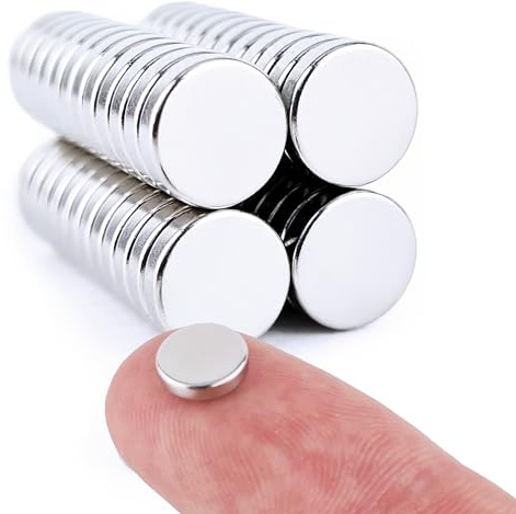 Packivo 50 Stück Neodym Magnete 8x2mm Mini Magnete Extrem Starke Haftstärke Magnettafel Pinnwand Kühlschrank Schwarzes Brett Whiteboard Basteln Handwerk Fotos Büro DIY
