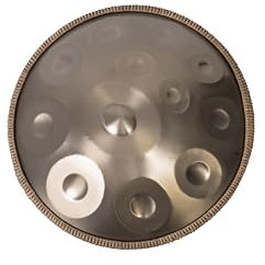 Sarospan Handpan Drum - 22 Zoll 12 Noten D Kurd 440Hz - Hand Tuning Handpan - Includes Soft Bag, Mallets, Stand, Note Stickers, Cleaning Cloth - Artist Performance Video