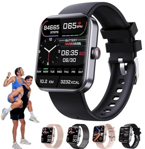 BesBet Smartwatch Mit Bl𝑢tz𝑢ck𝑒r𝑚𝑒𝑠𝑠𝑢𝑛𝑔, 𝐵l𝑜𝑜𝑑 gl𝑢c𝑜𝑠𝑒 Watch - Shirem Track Pro 2.0 bl𝑜𝑜d gl𝑢cose 𝑚𝑜n𝑖t𝑜r𝑖ng -Shiroz,Schwarz