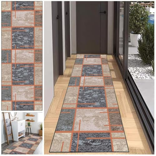 JaevKwzy Teppich Läufer Flur Küche 50 x 80 cm rutschfest waschbar Teppichläufer Lang Kücheteppich Küchenläufer Meterware Korridor Tepiche Esszimmer Schlafzimmer Wohnzimmer