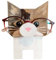 Whcctl Support de lunettes en bois en forme de chat - Support de lunettes créatif pour animaux de compagnie - Support de lunettes en bois pour la maison, le bureau, le bureau