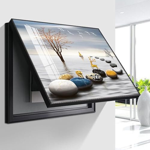 F, 60 x 50 cm, Sicherungskastenabdeckung, Schrank, dekorativ, schlichtes Design, Zählerabdeckung, Kasten in der Dekoration des Schaltschranks zu Hause, Innen-Stromzähler, dekorativer Verteilerkasten