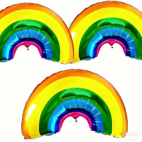 Regenbogen Party Ballon, Regenbogen Deko Luftballons, Ballon Party Rainbow, Rainbow Ballons Helium, Ballon XXL, für Geburtstag Hochzeit Baby Shower Jubiläum(3)