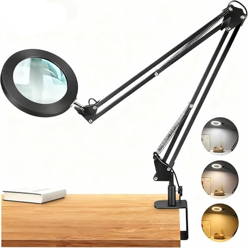 10X Lupe mit LED Licht und Klemme