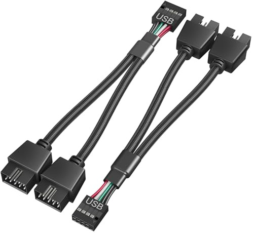 KiWiBiRD USB Header Splitter 2 Pack, Motherboard USB Splitter 1 in 2 out